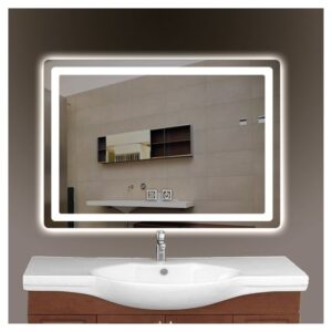 Crystal (70cmX90cm) LED Touch Sensor Warm Bathroom Mirror
