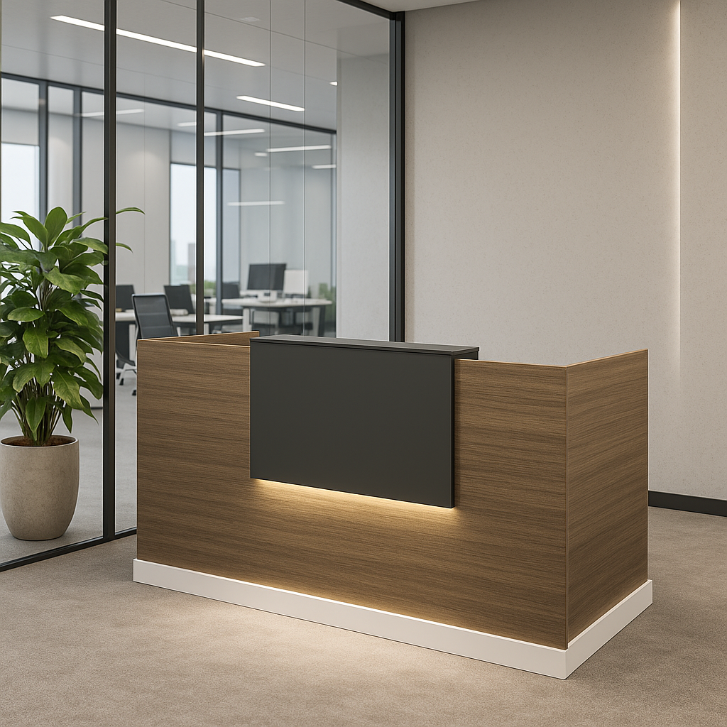 hod serene led lights 1.6m modern cantilever reception office desk hod serene led lights 1.6m modern cantilever reception office desk