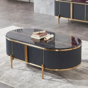 hod elane coffee table with marble top