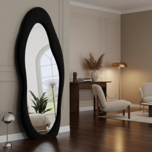 hod ona black edge modern full body decorative mirror (semi curved)