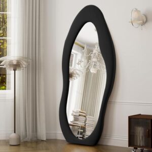 hod ona black edge modern full body decorative mirror (semi curved)