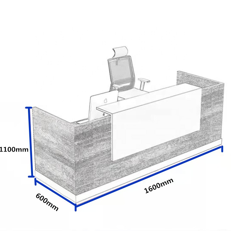 hod serene led lights 1.6m modern cantilever reception office desk hod serene led lights 1.6m modern cantilever reception office desk