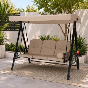 hod the outdoor harmony 3 seater swing with canopy
